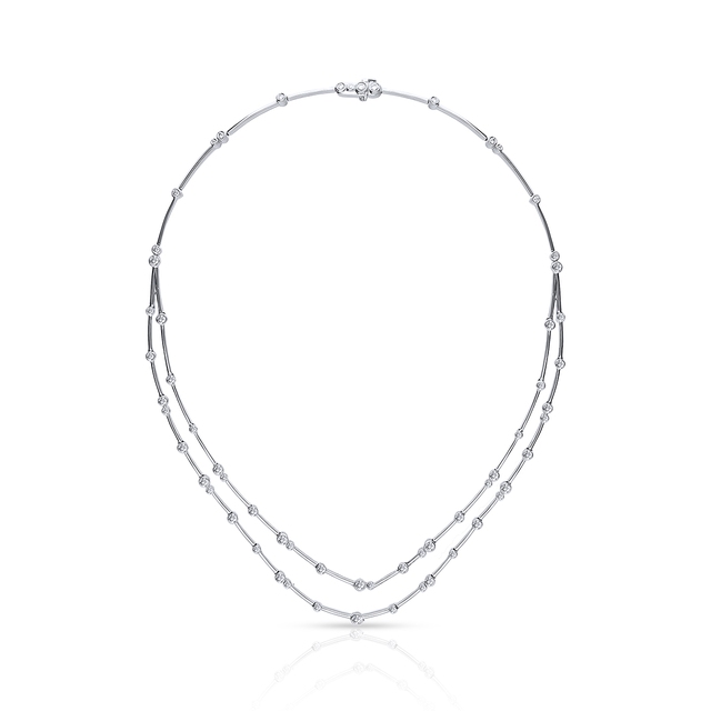 Naszyjnik białe złoto z brylantami
