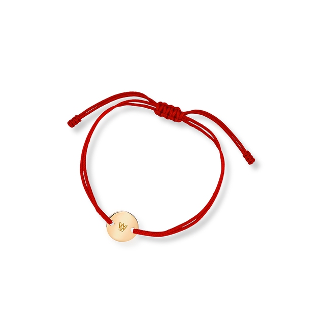 Bransoleta czerwony sznurek Lucky