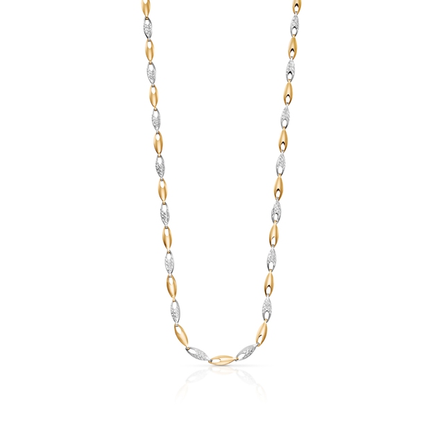 Naszyjnik złoty bicolor