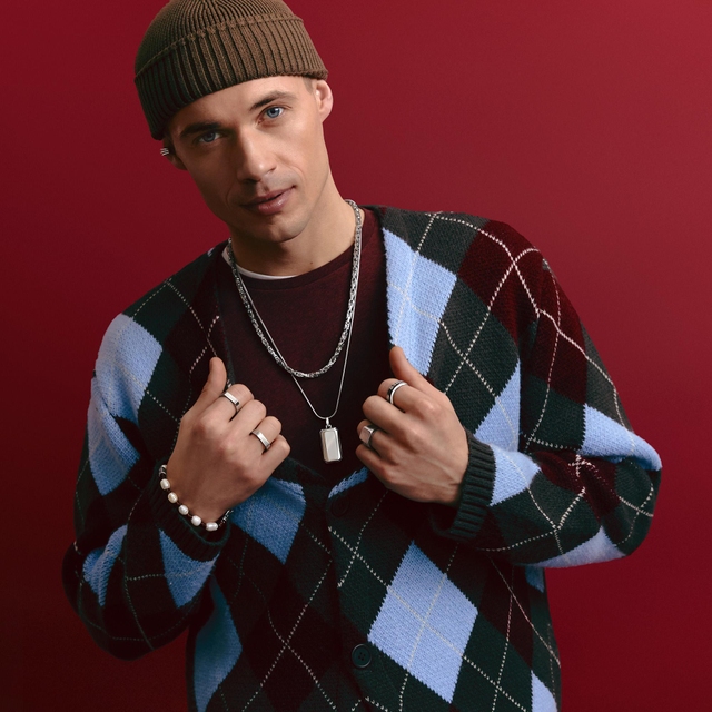 Naszyjnik stalowy kaskadowy