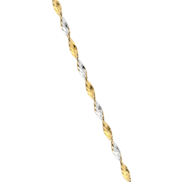 Łańcuszek złoty bicolor singapur