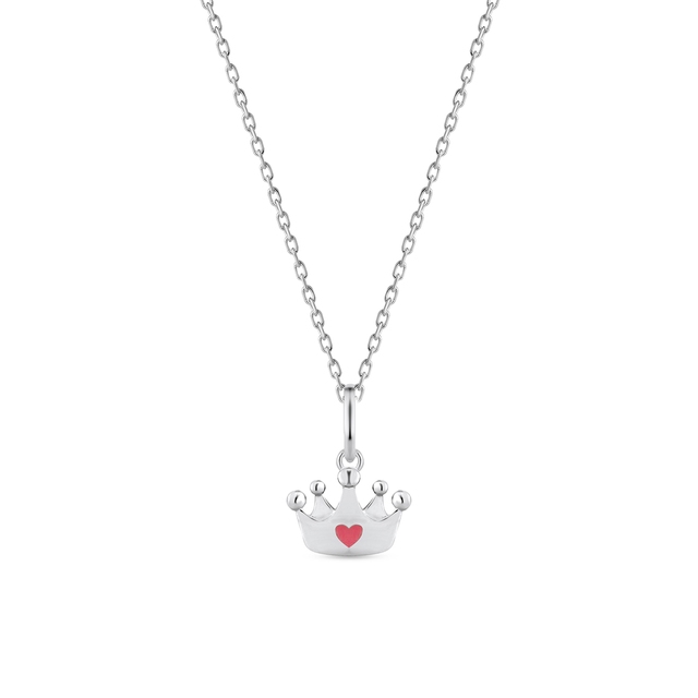 Wisiorek srebrny z motywem korony