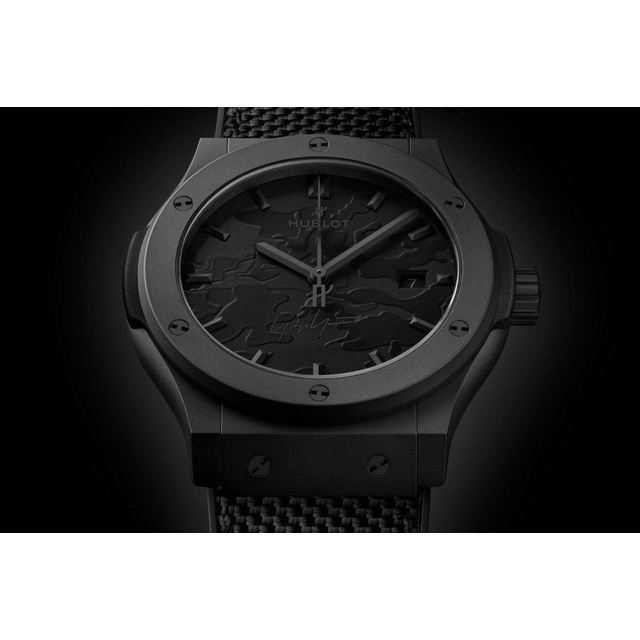 ZEGAREK HUBLOT CLASSIC FUSION YOHJI YAMAMOTO ALL BLACK CAMO