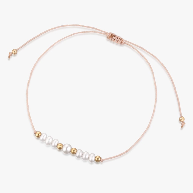 Bransoleta sznurkowa z perłami