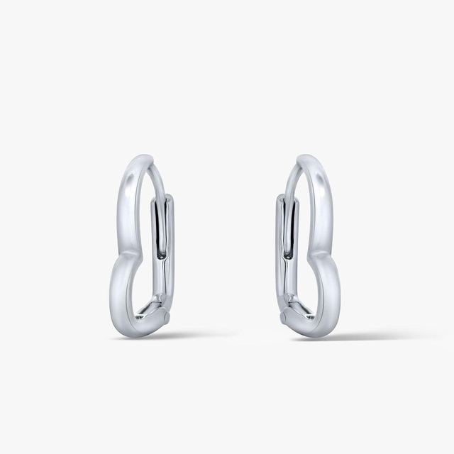 Kolczyki srebrne z motywem serca