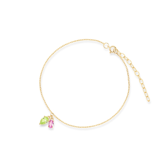 Bransoleta srebrna z kolorowymi kamieniami Mozaika