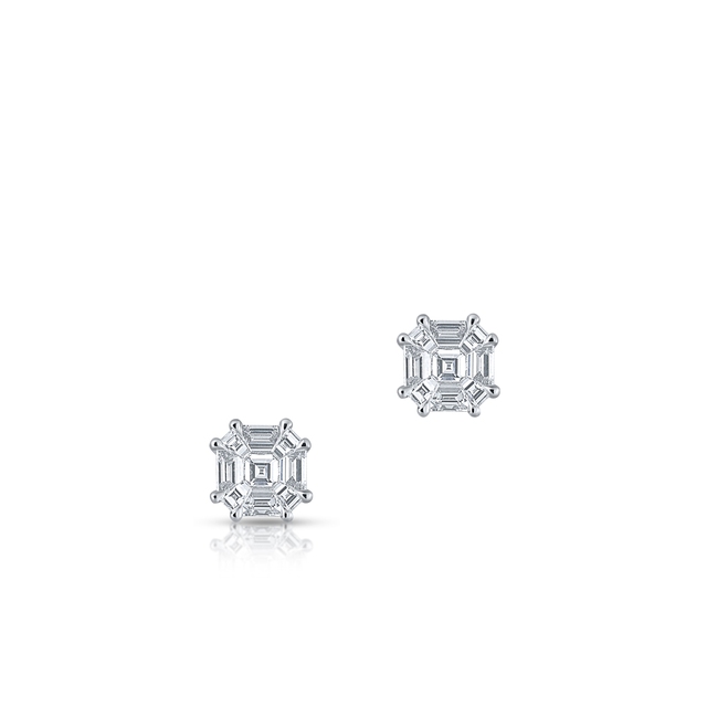 Kolczyki białe złoto z diamentami