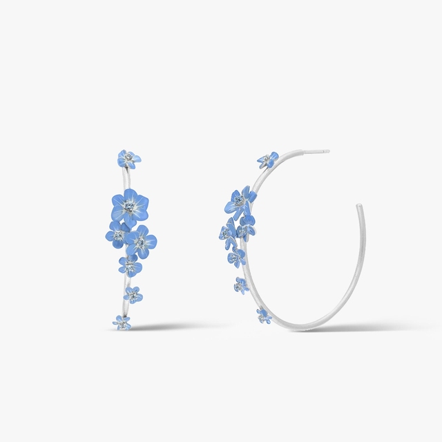 Kolczyki srebrne Kwiaty Nocy