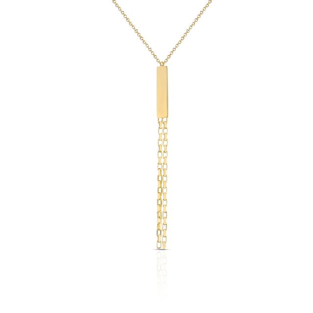 Naszyjnik srebrny pozłacany krawatka