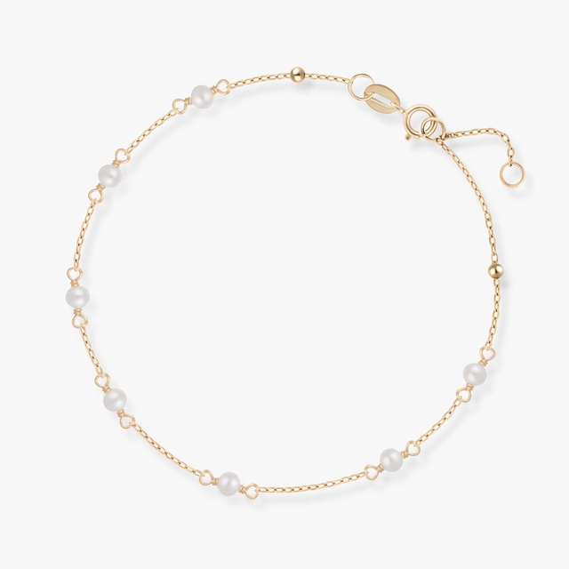 Bransoleta złota z perłami
