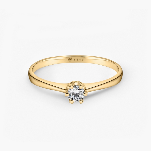 Pierścionek zaręczynowy złoty Jedyny
