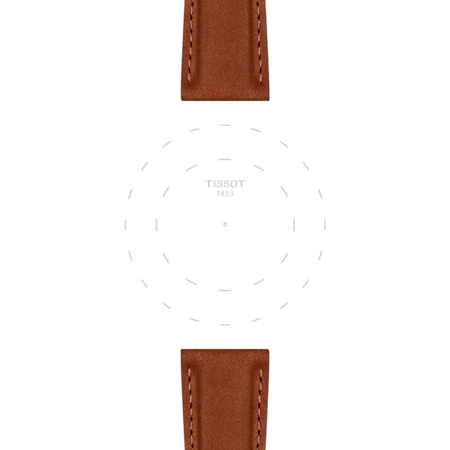 Skórzany brązowy pasek Tissot 21 mm