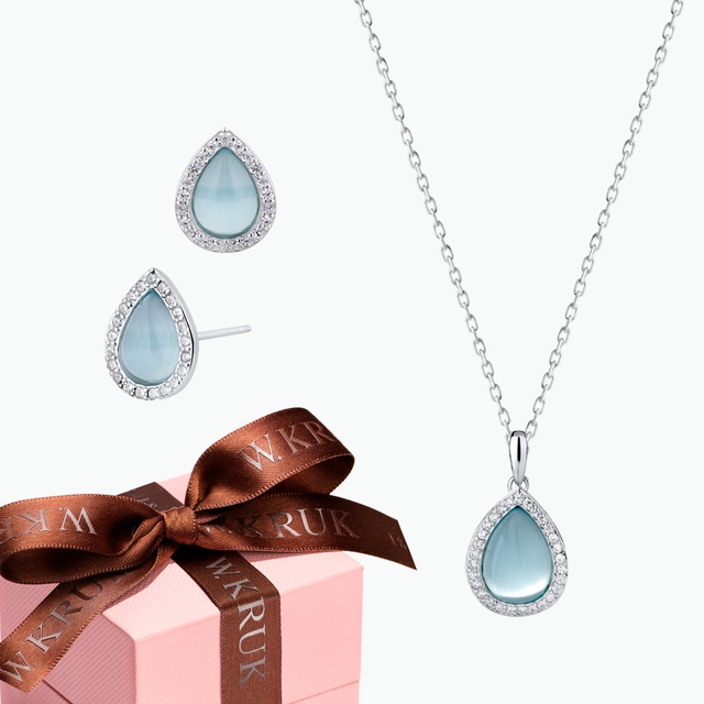 KOMPLET BŁĘKITNE KROPLE