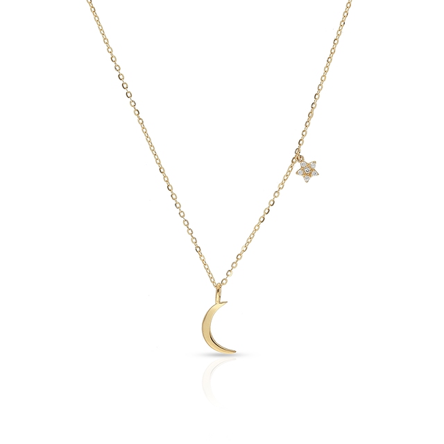 Naszyjnik złoty z cyrkoniami