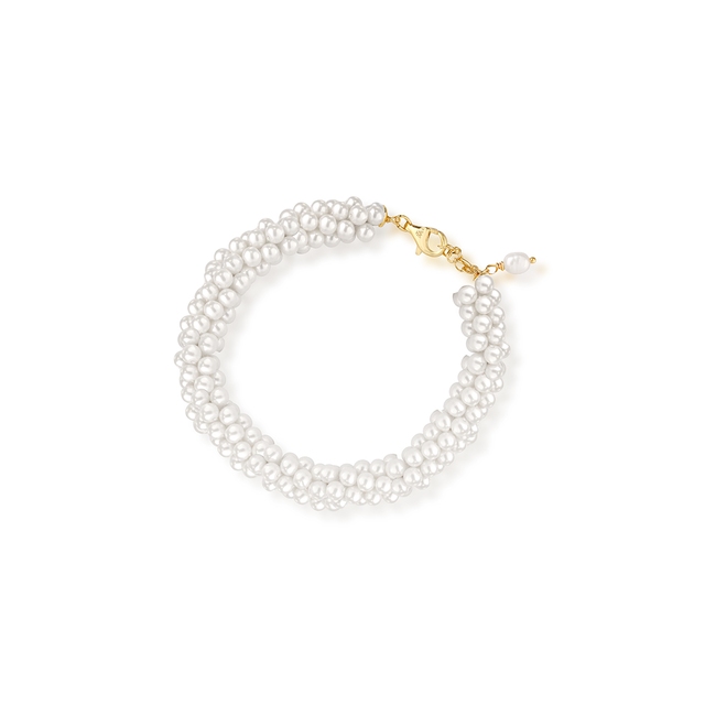 Bransoleta srebrna z perłami