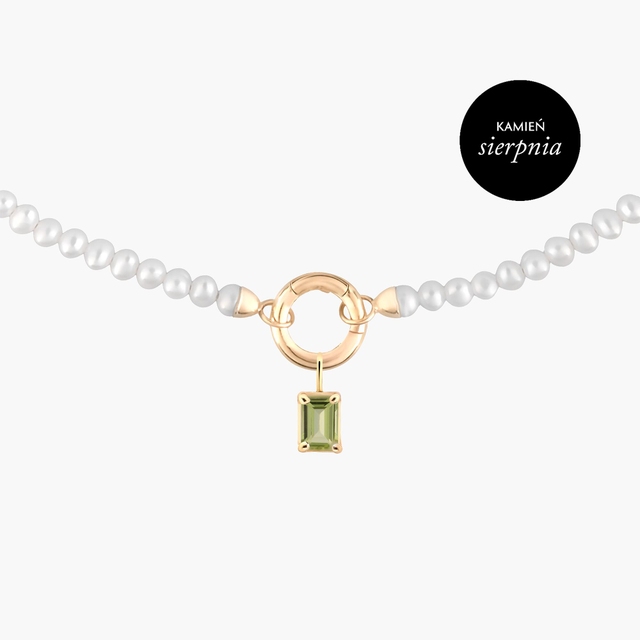 Wisiorek złoty z oliwinem