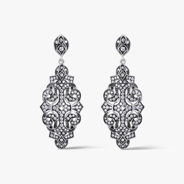 Kolczyki srebrne Royal Star