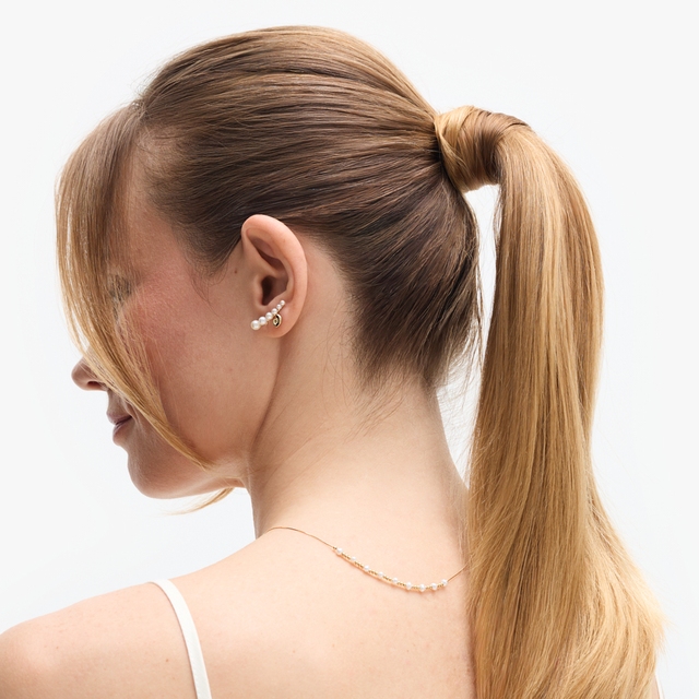 Kolczyki złote z perłami