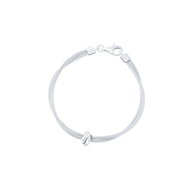 Bransoleta srebrna węzeł