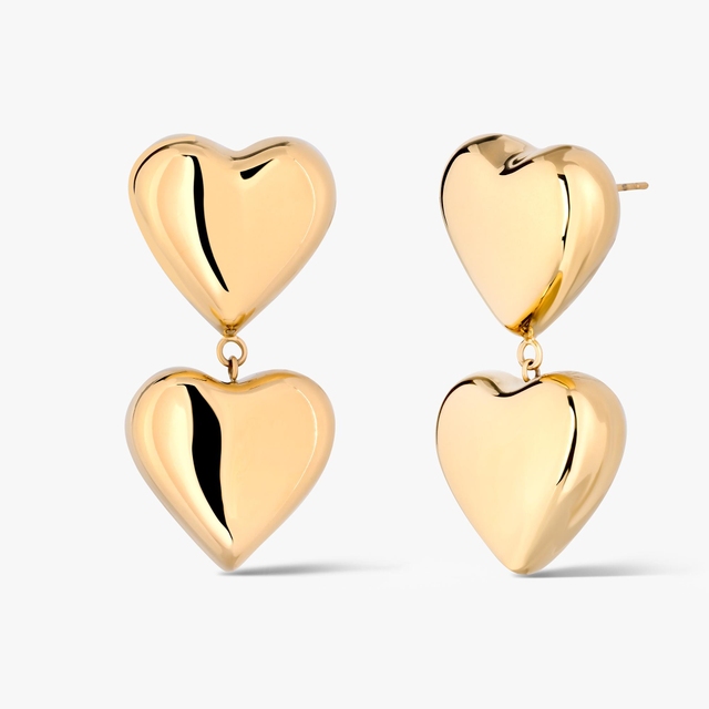 Kolczyki Double Heart Love Fever