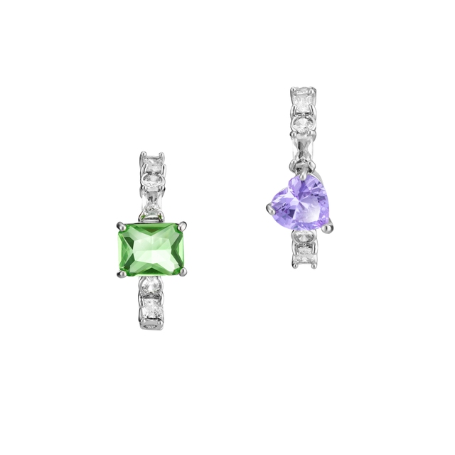 Asymetryczne kolczyki z cyrkoniami Basics