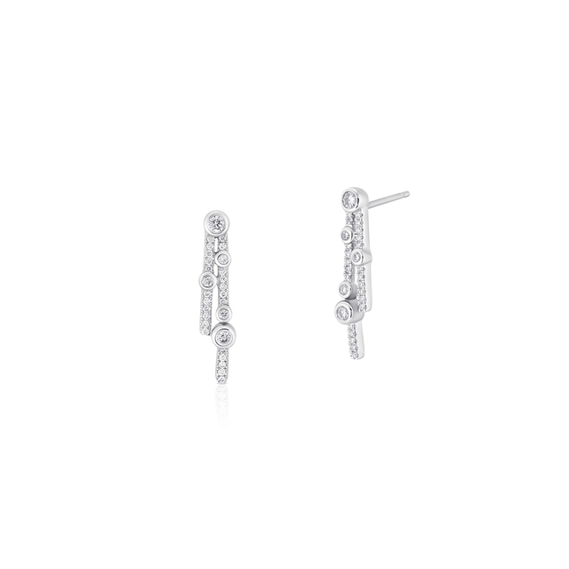 Kolczyki białe złoto z brylantami