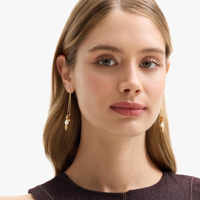 Kolczyki srebrne z bursztynami