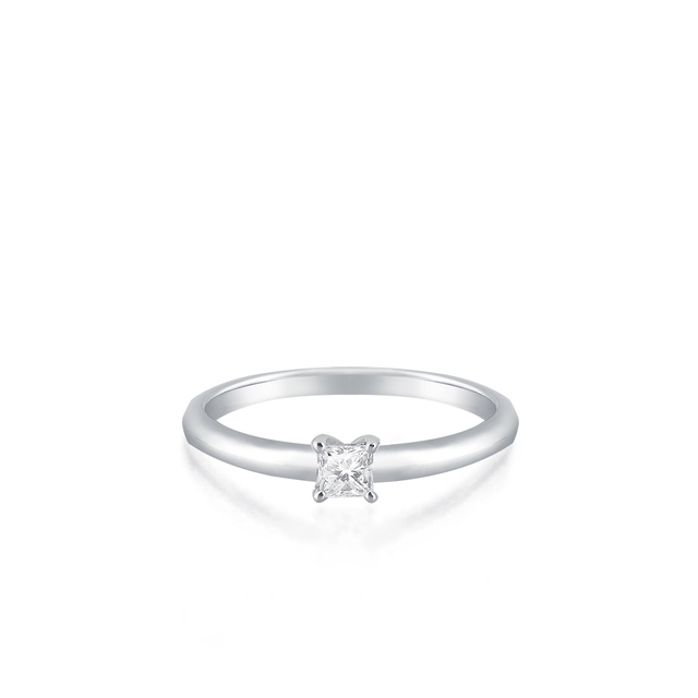 Pierścionek białe złoto z diamentem