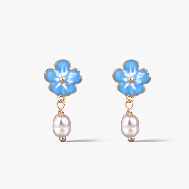 Kolczyki złote z perłą