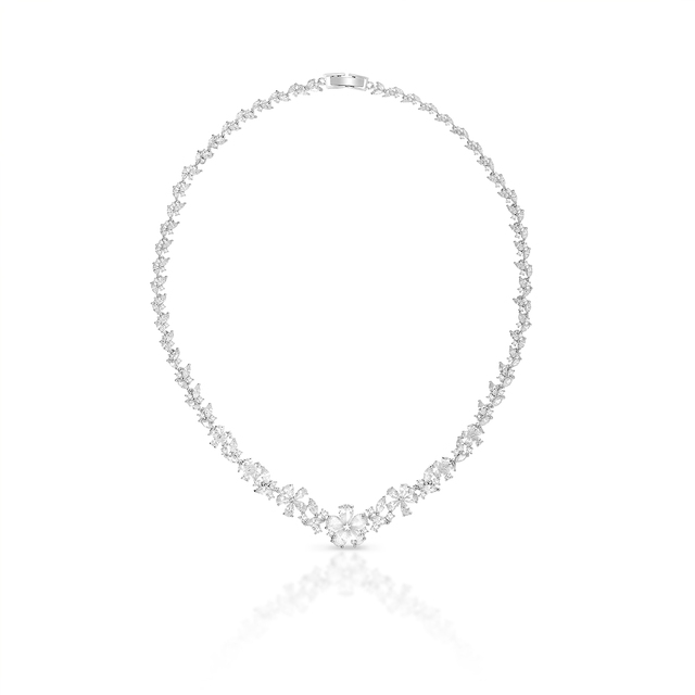 Naszyjnik mosiężny z cyrkoniami