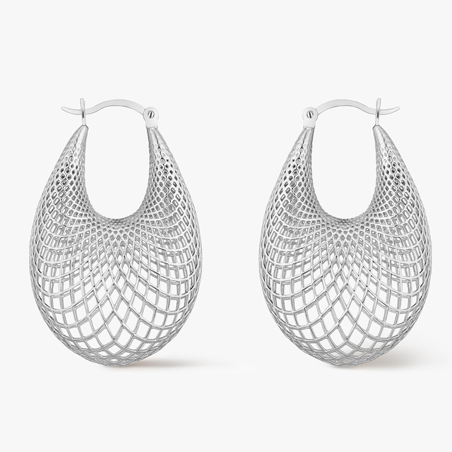 Kolczyki srebrne ażurowe