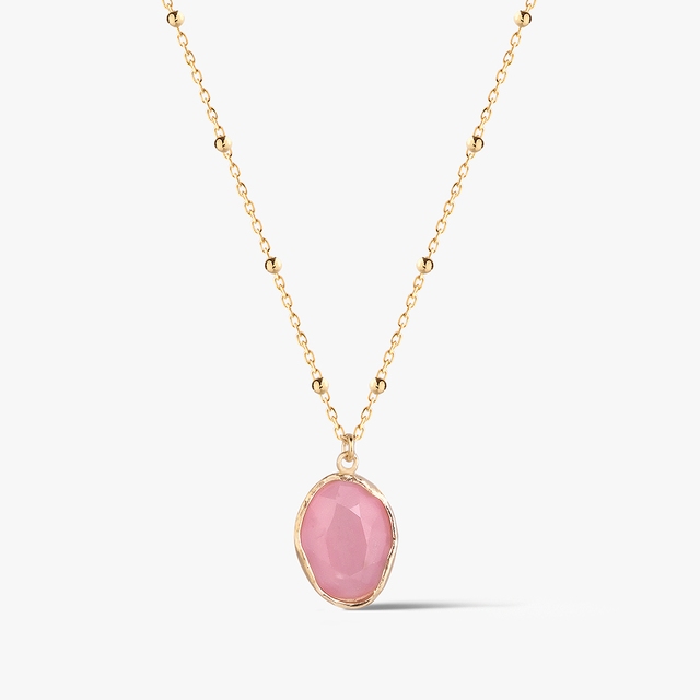 Naszyjnik złoty z chalcedonem Saint Tropez