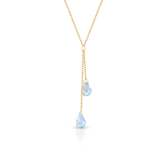 Naszyjnik złoty z topazami