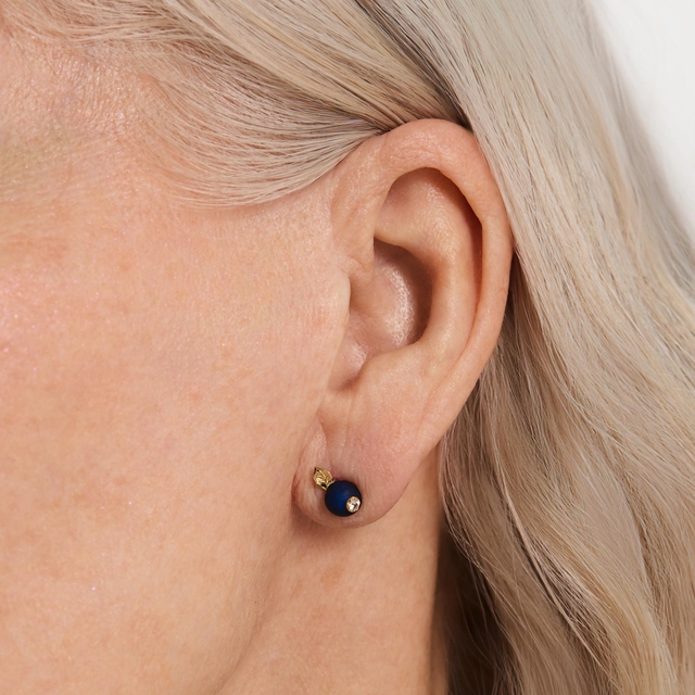 Kolczyki złote Kwiaty Nocy Borówka