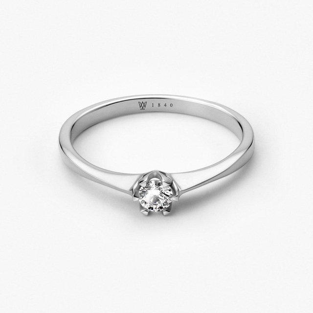 Pierścionek zaręczynowy złoty Jedyny