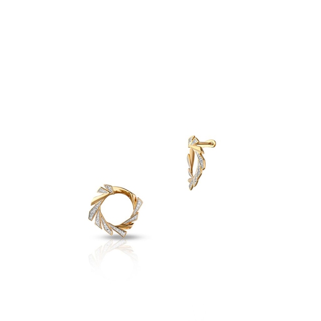 Kolczyki złote z diamentami