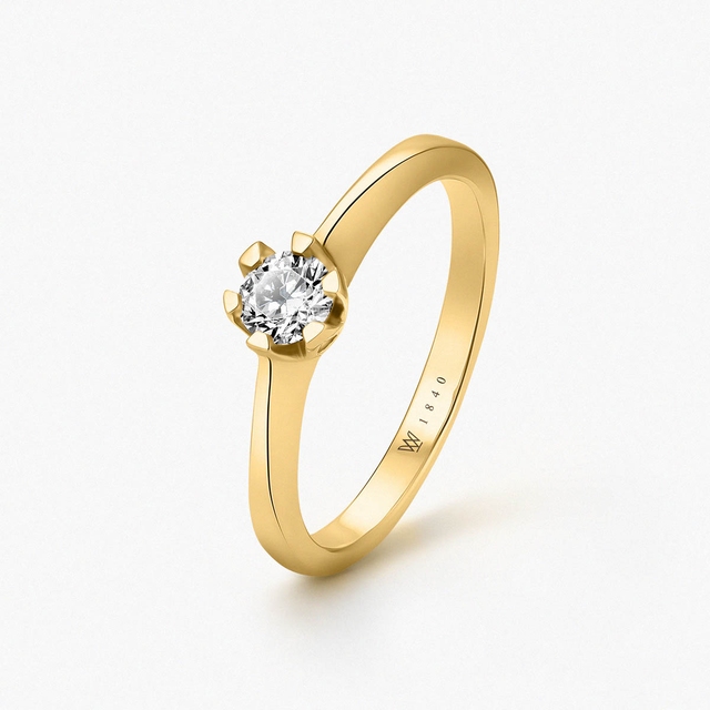 Pierścionek złoty zaręczynowy Jedyny