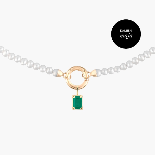 Wisiorek złoty z agatem