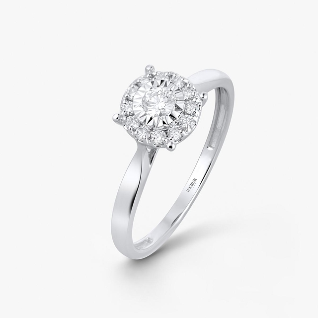 Pierścionek złoty z diamentami