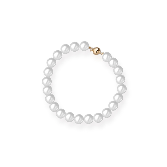 Bransoleta złota z perłami