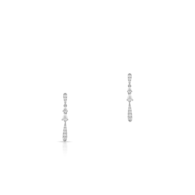 Kolczyki białe złoto z brylantami i diamentami