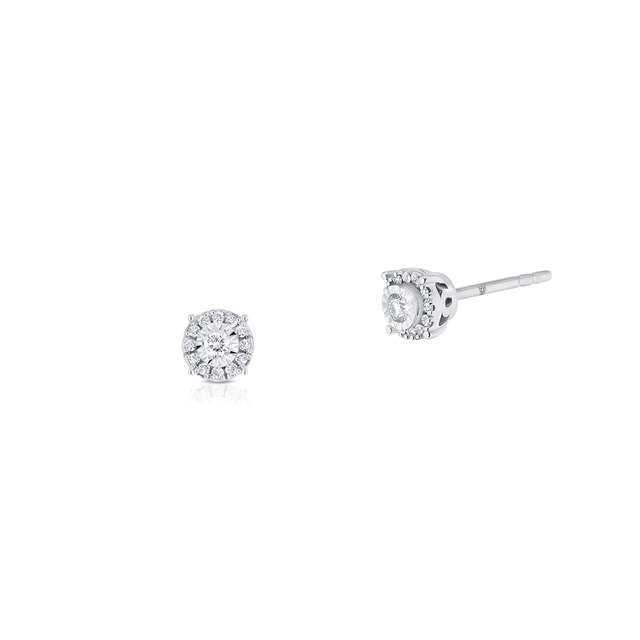 Kolczyki białe złoto z diamentami