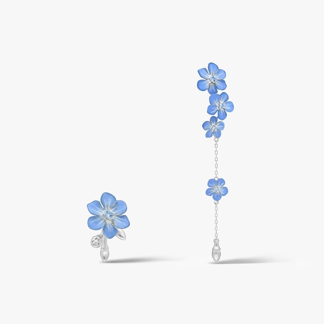 Kolczyki srebrne Kwiaty Nocy