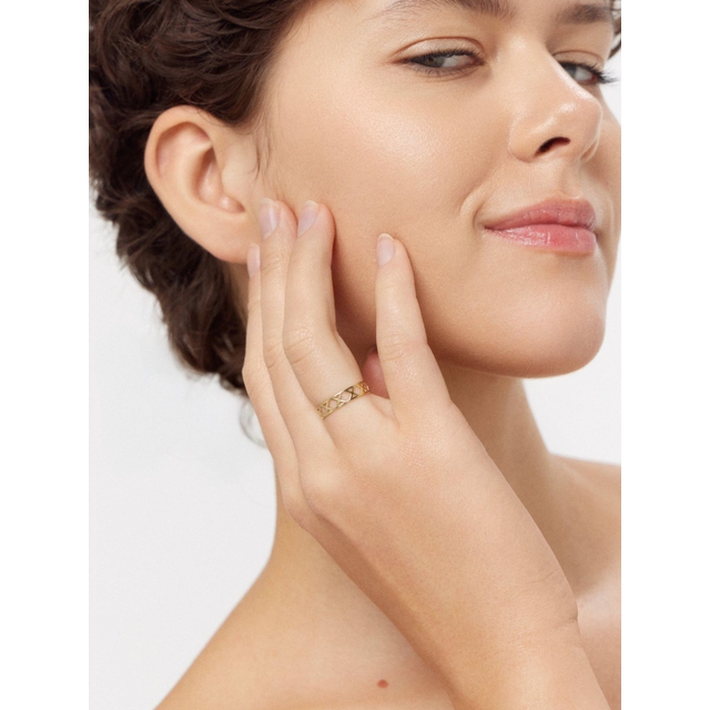 Pierścionek złoty ażurowy