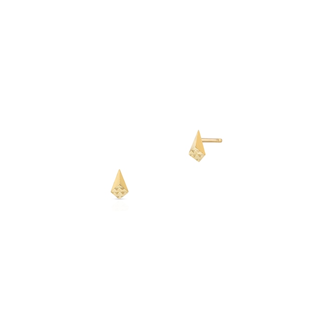 Kolczyki złote z efektownym tłoczeniem