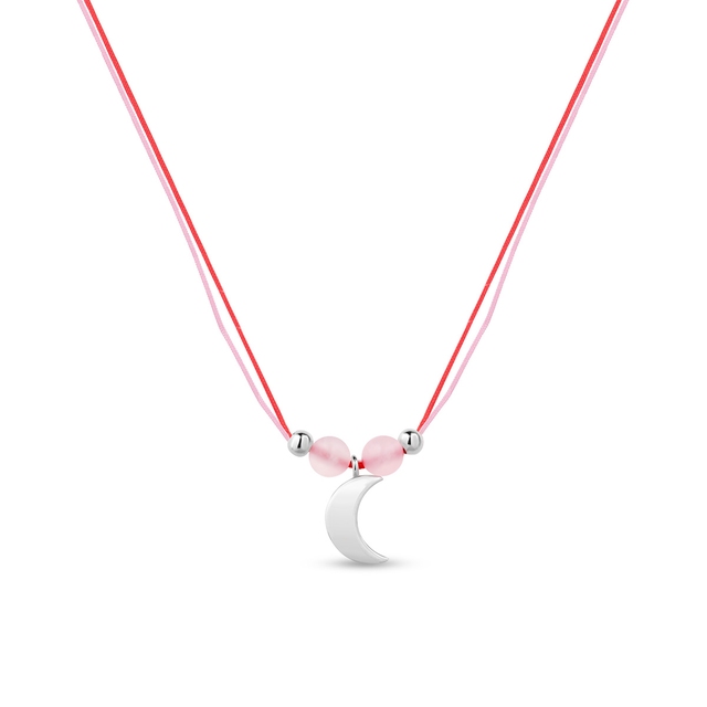 Naszyjnik srebrny z motywem księżyca