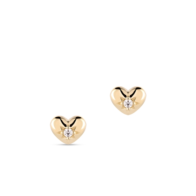 Kolczyki złote serca