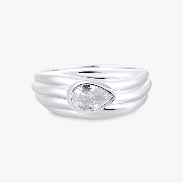 Pierścionek srebrny z cyrkonią