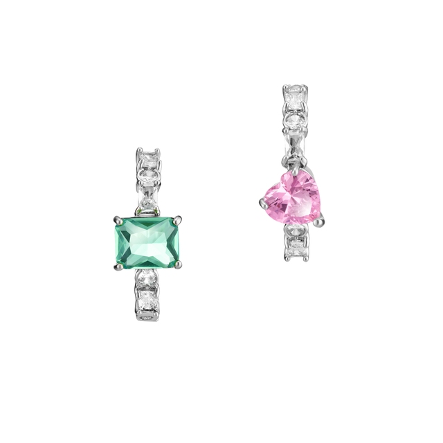 Asymetryczne kolczyki z cyrkoniami Basics