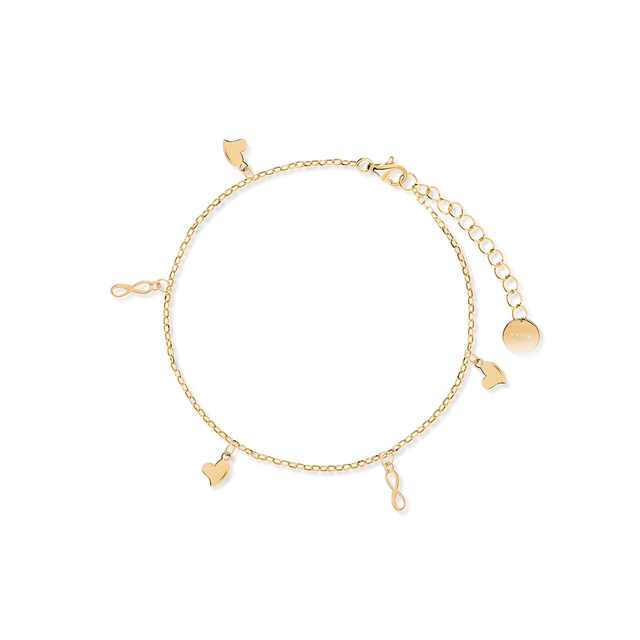 Bransoleta srebrna na nogę